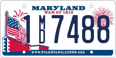 MD license plate 1MD7488