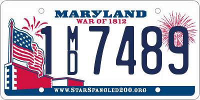 MD license plate 1MD7489