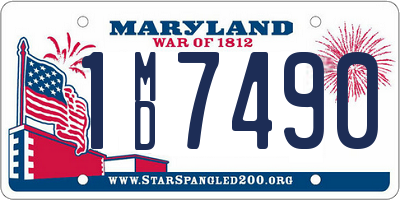 MD license plate 1MD7490