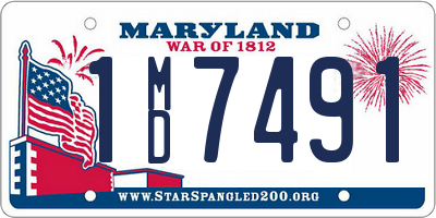 MD license plate 1MD7491