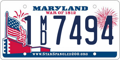 MD license plate 1MD7494