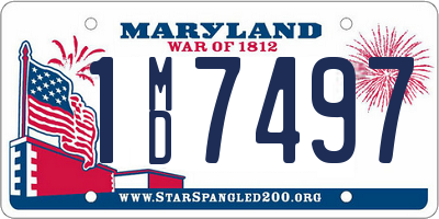 MD license plate 1MD7497