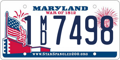 MD license plate 1MD7498