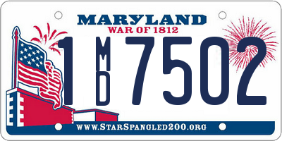 MD license plate 1MD7502