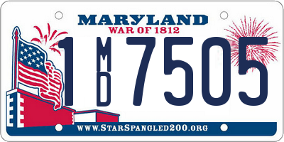 MD license plate 1MD7505