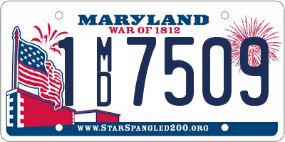 MD license plate 1MD7509