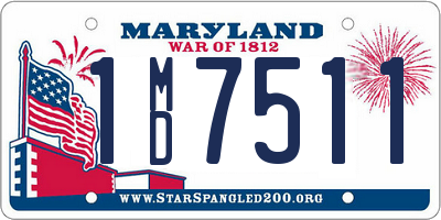 MD license plate 1MD7511