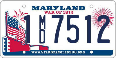 MD license plate 1MD7512