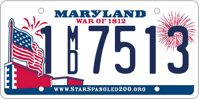 MD license plate 1MD7513