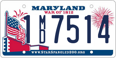 MD license plate 1MD7514