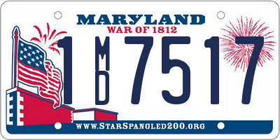 MD license plate 1MD7517