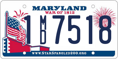 MD license plate 1MD7518