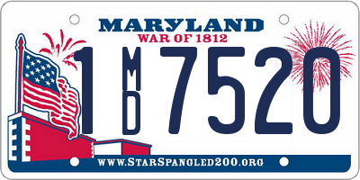 MD license plate 1MD7520
