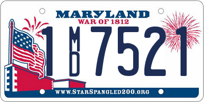 MD license plate 1MD7521