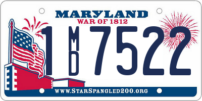 MD license plate 1MD7522