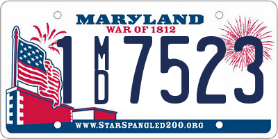 MD license plate 1MD7523