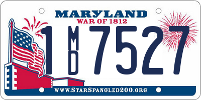 MD license plate 1MD7527