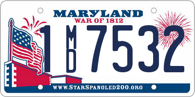 MD license plate 1MD7532