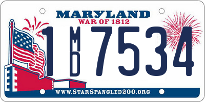 MD license plate 1MD7534