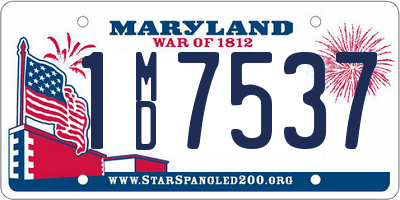 MD license plate 1MD7537