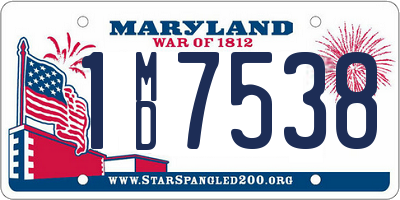 MD license plate 1MD7538