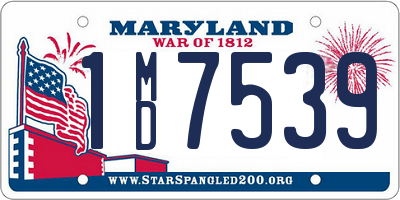 MD license plate 1MD7539