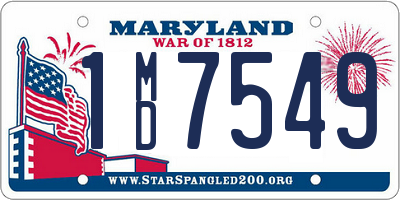 MD license plate 1MD7549