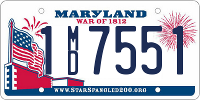 MD license plate 1MD7551