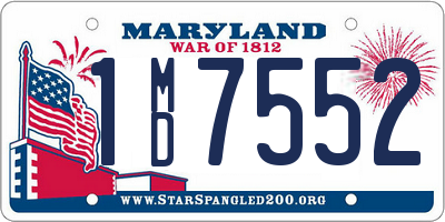 MD license plate 1MD7552