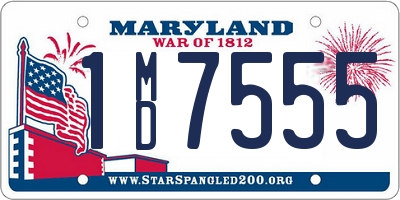 MD license plate 1MD7555