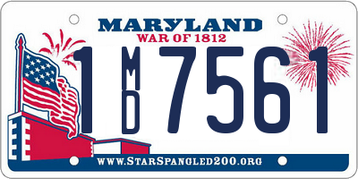 MD license plate 1MD7561