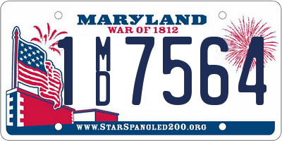 MD license plate 1MD7564