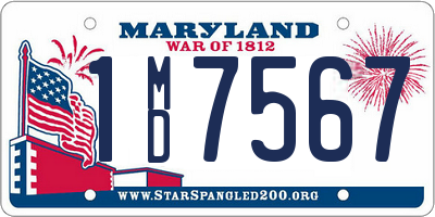 MD license plate 1MD7567