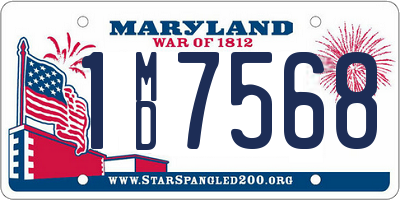 MD license plate 1MD7568