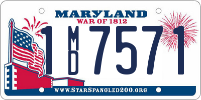 MD license plate 1MD7571