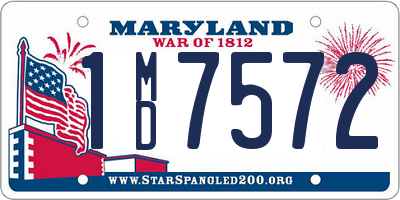 MD license plate 1MD7572