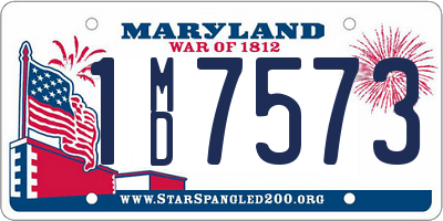 MD license plate 1MD7573