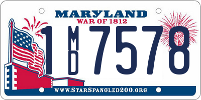 MD license plate 1MD7578