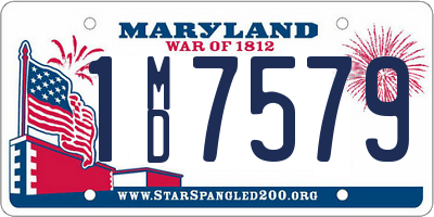 MD license plate 1MD7579