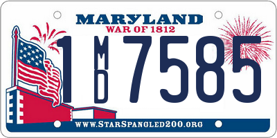 MD license plate 1MD7585