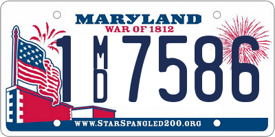 MD license plate 1MD7586