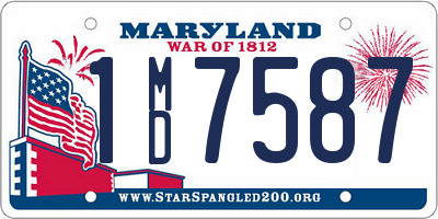 MD license plate 1MD7587