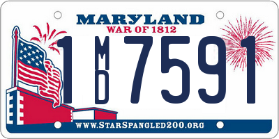 MD license plate 1MD7591