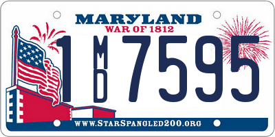 MD license plate 1MD7595