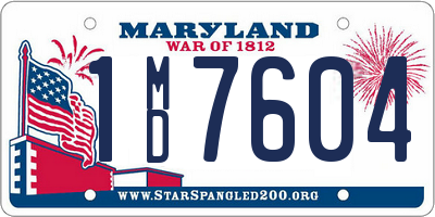 MD license plate 1MD7604