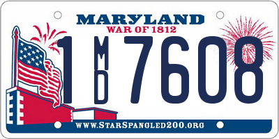 MD license plate 1MD7608