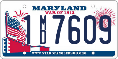 MD license plate 1MD7609