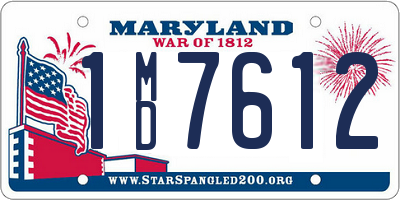 MD license plate 1MD7612