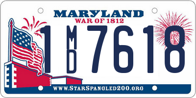 MD license plate 1MD7618