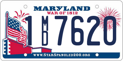 MD license plate 1MD7620